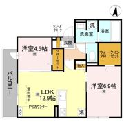 GRAMM松室吾田神町Aの間取り画像