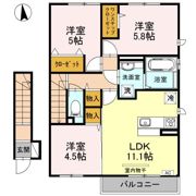 プリマベーラ八尾 B棟の間取り画像