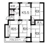神陵台東住宅54号棟の間取り画像