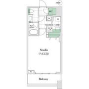 コンシェリア西新宿TOWER'S WESTの間取り画像