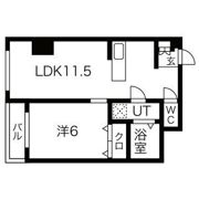 墨染コーポの間取り画像
