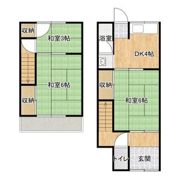 姫路市城北新町2丁目2戸テラス③【初期費用火災保険のみ可】の間取り画像