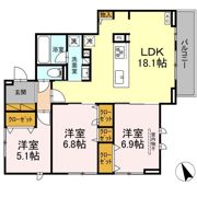 ハスクバーナ江戸川台の間取り画像
