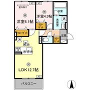 シャンポールさい D棟の間取り画像