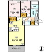 シャンポールさい D棟の間取り画像