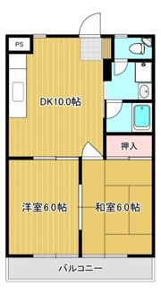 スカイハイツ富第Ⅱの間取り画像