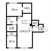 Bell Court発寒南 (ベルコート発寒南)の間取り画像