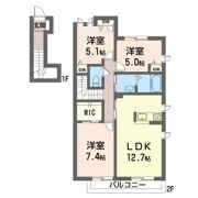 シャルマン大芝Aの間取り画像