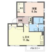 ルミエールBの間取り画像