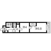 ヒルズ辨天の間取り画像