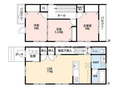 幸四丁目貸家（北）の間取り画像