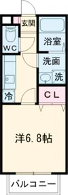 東京都福生市大字熊川アパートの間取り画像