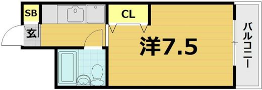 ヤングヴィレッジ嵯峨の間取り画像