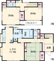長府中土居北町O邸の間取り画像