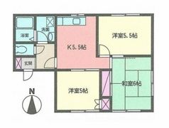 コーポ十二天の間取り画像