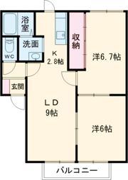 オークビレッジⅠの間取り画像