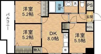 エヴァーグリーン思案橋の間取り画像
