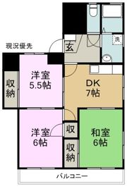 ヴィルヌーヴ高瀬の間取り画像