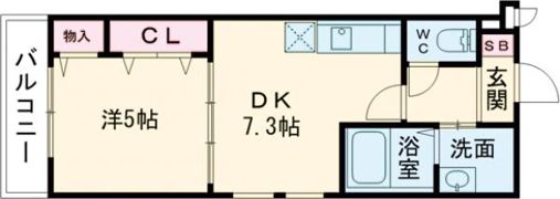 フジパレス中宮Ⅱ番館の間取り画像