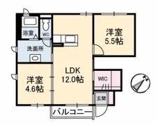 リバージュ B棟の間取り画像