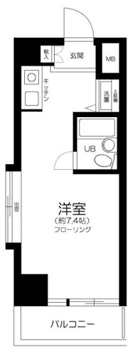 スカイノブレ川崎柳町の間取り画像