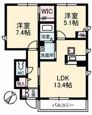 ヴィクトワール花岡VIの間取り画像