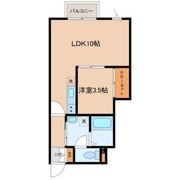 リヴェール上杉Bの間取り画像