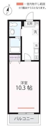 ハーミットクラブハウスピュアプレズンの間取り画像