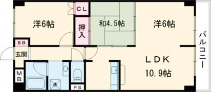 イッツ明石の間取り画像