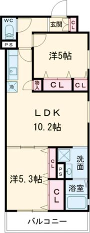 フォレストクリエオーレ城垣町弐番館の間取り画像