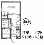 ハーミットクラブハウス鶴見A棟の間取り画像