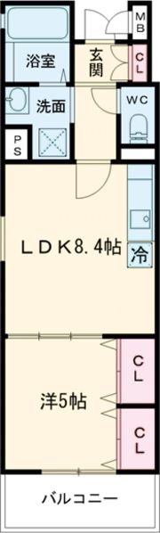 フォレストクリエオーレ城垣町弐番館の間取り画像