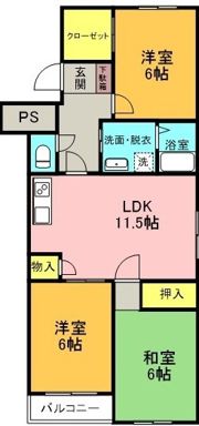 セントラルハイツの間取り画像