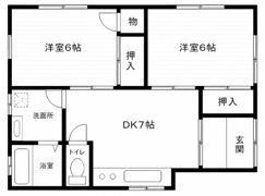 千葉寺町貸家の間取り画像