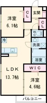 Crest明石の間取り画像