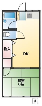 フラット沖山の間取り画像