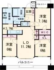 レクセルマンション福生第2の間取り画像