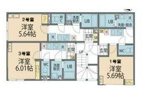 カインドネス本厚木Westの間取り画像