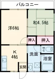 コーポ平岡の間取り画像