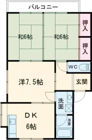飛鳥第2ハイツの間取り画像