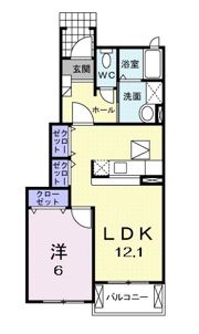 カーサプラシードAの間取り画像