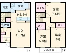 CLARIS SUMIYOSHI Aの間取り画像