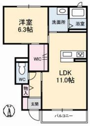 グランデージ A棟の間取り画像