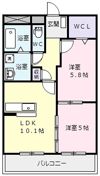 ハートフルマンション桃李の間取り画像