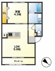 レーベンルーエの間取り画像
