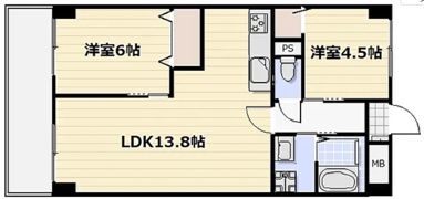 オレンジコート高松の間取り画像