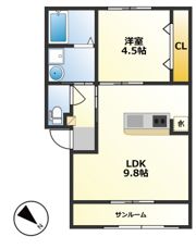 （仮称）古川町新築アパートの間取り画像
