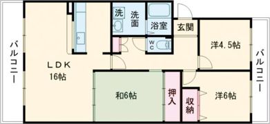 城山清涼ハイツ 2号棟の間取り画像