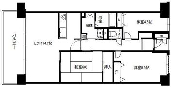 ベルヴィ草津の間取り画像