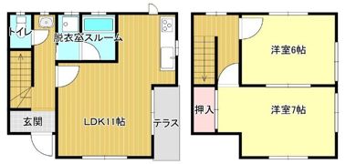 河内町貸家の間取り画像